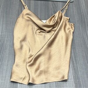 Lovers + Friends Champagne Satin Camisole